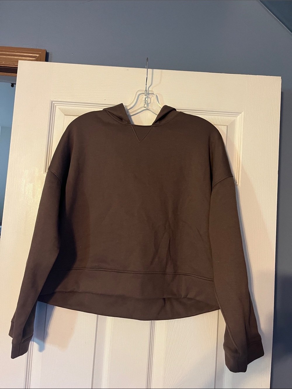 Women's Brown Hooded Pullover Sweatshirt